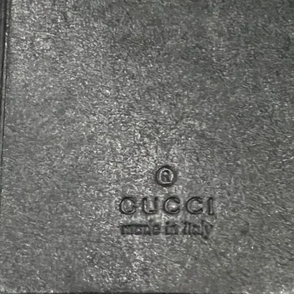 GUCCI: Black Monogram Guccissima Leather Key Case #1299